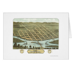 Sauk City, WI Panoramic Map - 1870