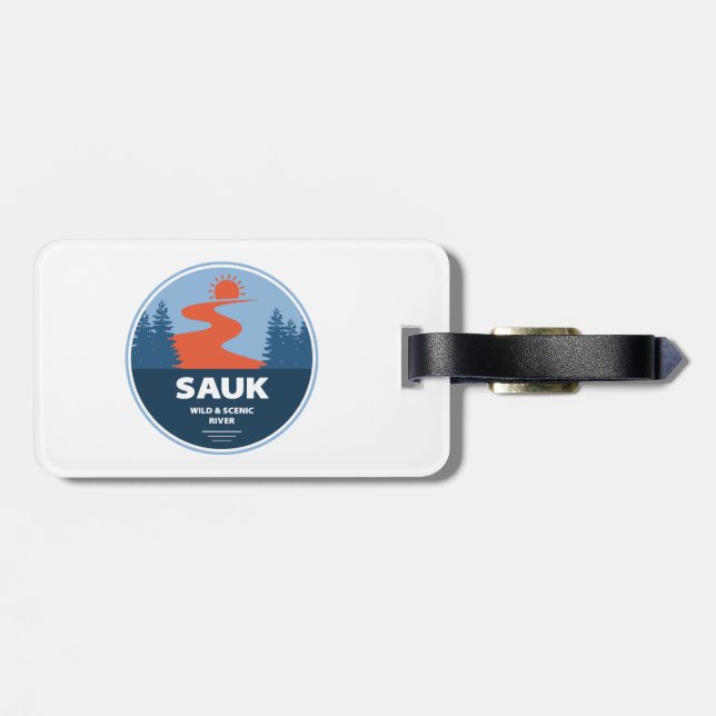 Sauk Wild And Scenic River Washington Luggage Tag (Back Horizontal)