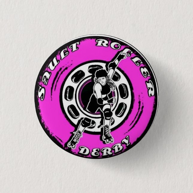 Sault Roller Derby Button (Front)