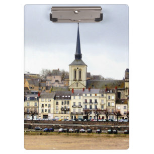 Saumur River Bank Scene Clipboard