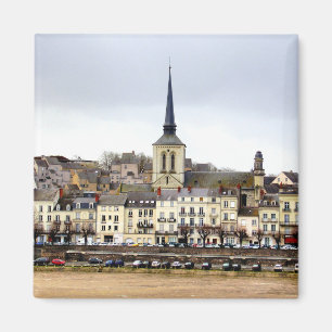 Saumur River Bank Scene Magnet