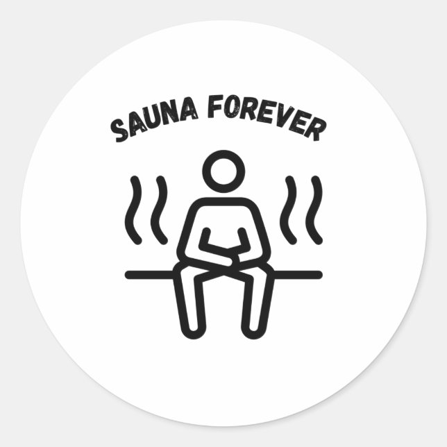 Sauna Forever Saunas Classic Round Sticker (Front)