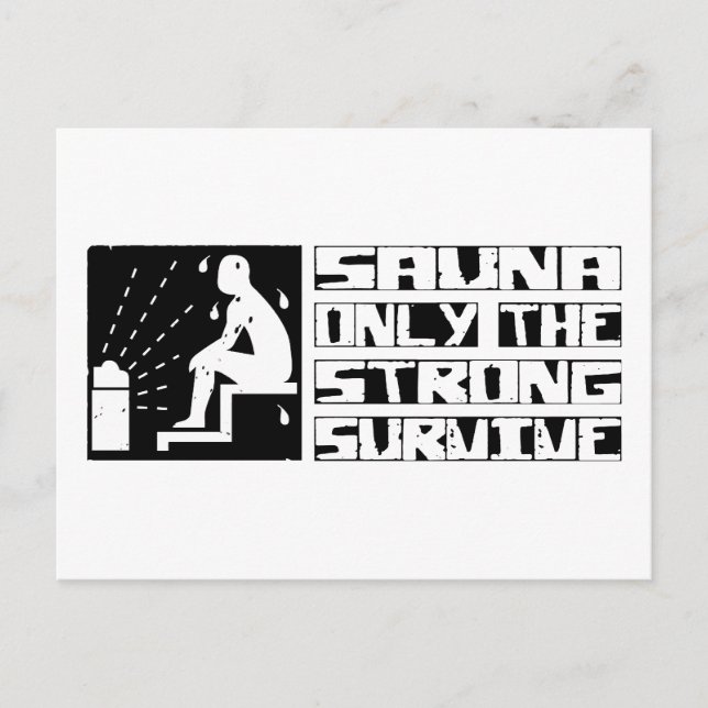 Sauna Survive Postcard (Front)
