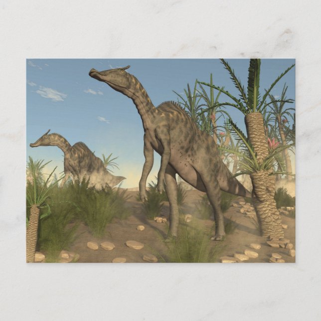 Saurolophus dinosaurs - 3D render Postcard (Front)