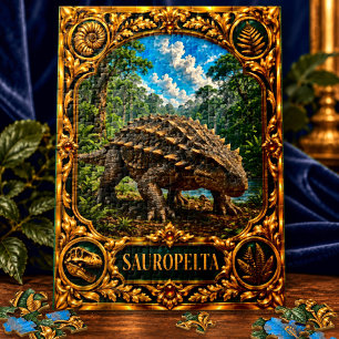 Sauropelta Dinosaur, Jewelled Heirloom Art Jigsaw Puzzle