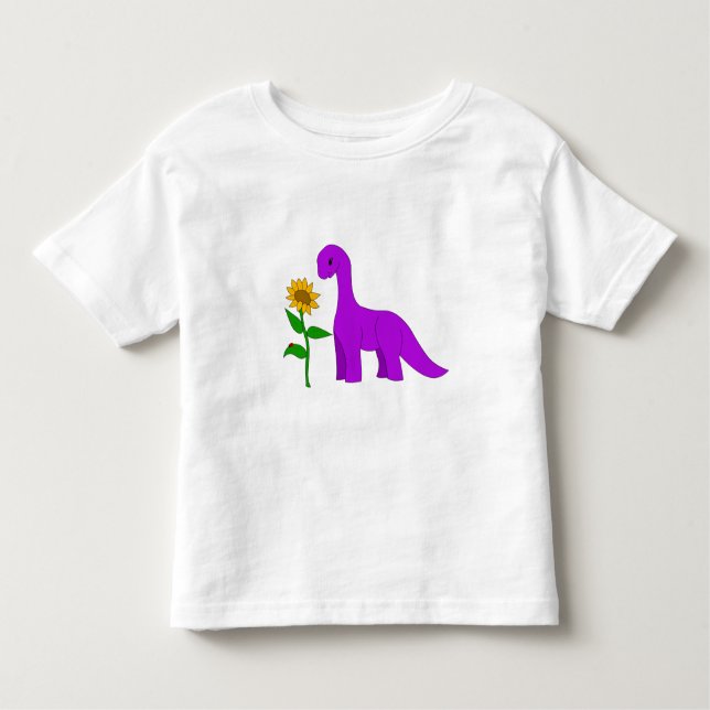Sauropod and Sunflower Toddler T-Shirt (Front)