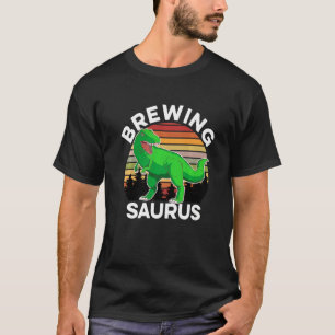 Saurus Graphic Homebrewing Winemaking Brewery Craf T-Shirt