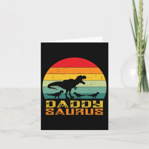 Saurus T Rex Dinosaur Fathers Day Family Matching Card