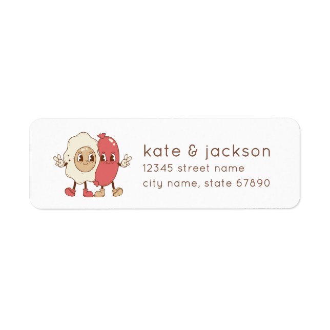 Sausage and Eggs Return Address Labels (Front)
