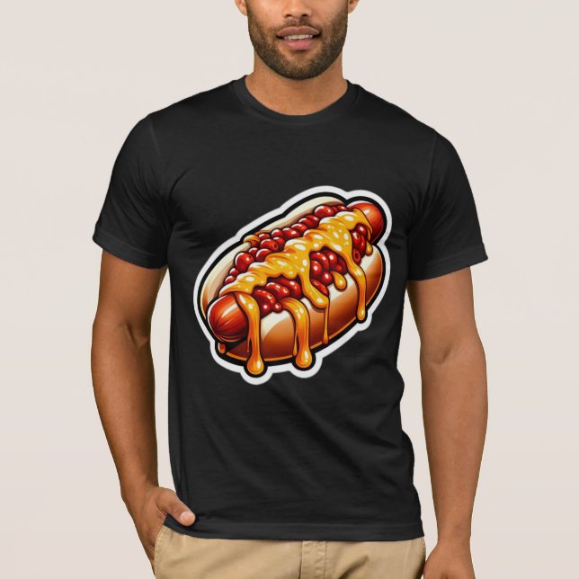 SAUSAGE-CHILI CHEESE HOT DOG 5 T-Shirt (Front)