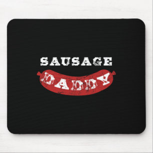 Sausage Daddy Funny Distressed Bbq Dad Mouse Pad