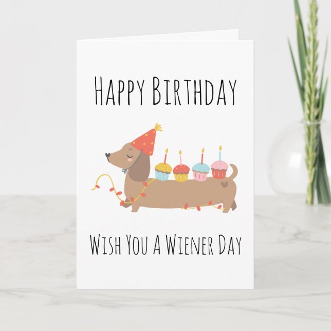 sausage dog birthday cards (Front)