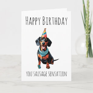 sausage dog birthday cards
