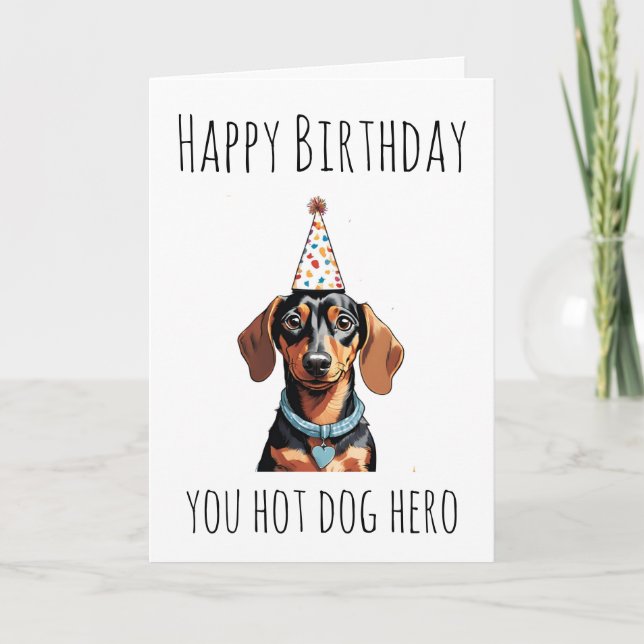 sausage dog birthday cards (Front)