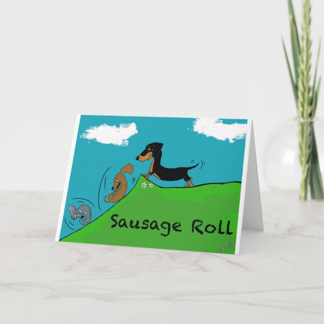 Sausage dog card (Front)