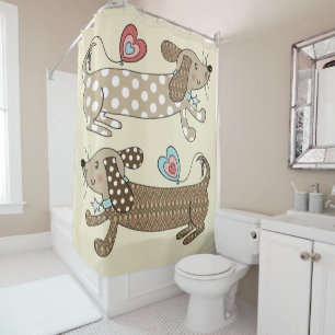 Sausage Dog Dachshund Shower Curtain
