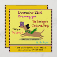 Sausage Dog Happy Christmas Party