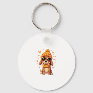 Sausage Dog Heart Doxie Girl Valentine's Day Women Key Ring