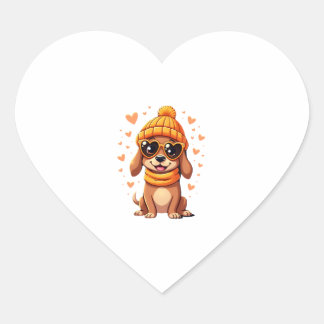 Sausage Dog Heart Doxie Girl Valentine's Day Women Sticker