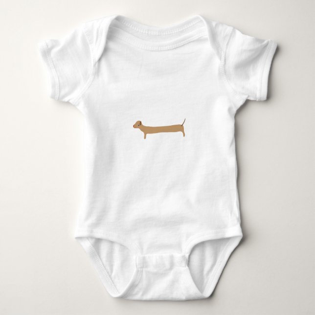 Sausage Dog Love Baby Bodysuit (Front)