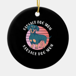 Sausage Dog Mum Ceramic Ornament