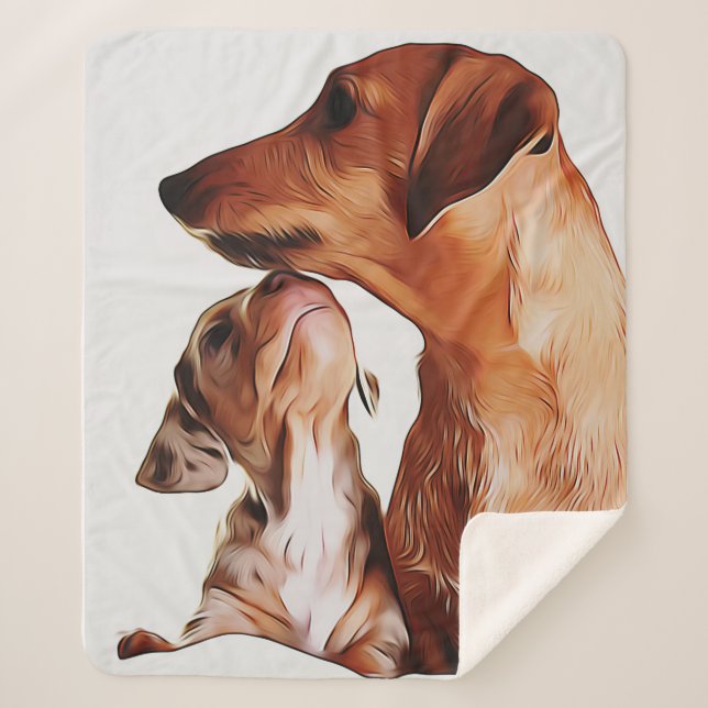 Sausage Dog Puppies 7 Weeks Dachshund Birthday Pos Sherpa Blanket (Front)