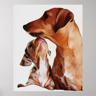 Sausage Dog Puppies 7 Weeks Dachshund Birthday Poster