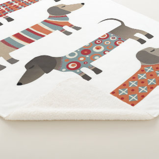 Sausage Dogs | Funny Gift For Dachshund Lover Sherpa Blanket