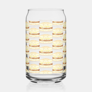 Sausage,Egg And Cheese Sandwich  Can Glass