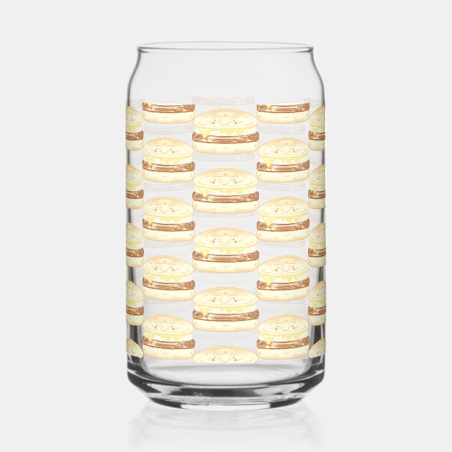 Sausage,Egg And Cheese Sandwich  Can Glass (Front)