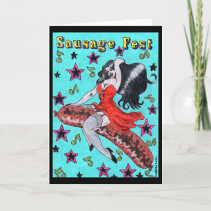 "Sausage Fest" Greeting Card with envelope