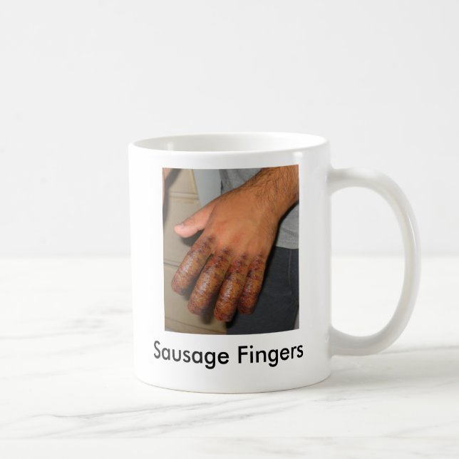 Sausage Fingers Coffee Mug (Right)