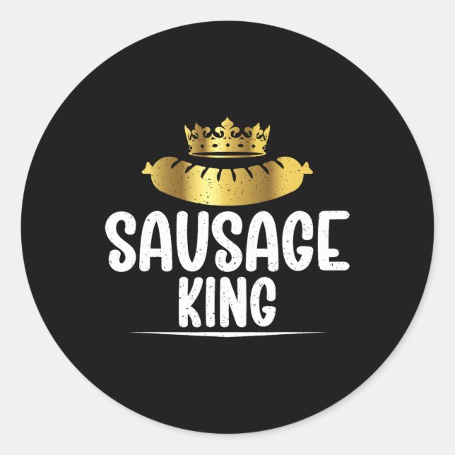 Sausage King Bbq  Classic Round Sticker (Front)