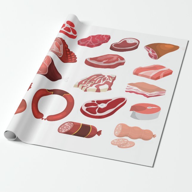 sausage lover wrapping paper (Unrolled)