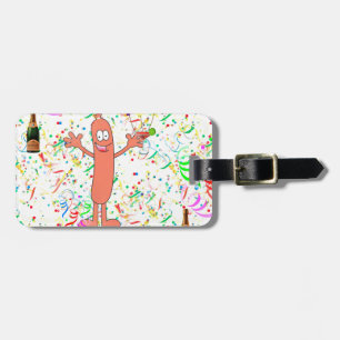 sausage party luggage tag
