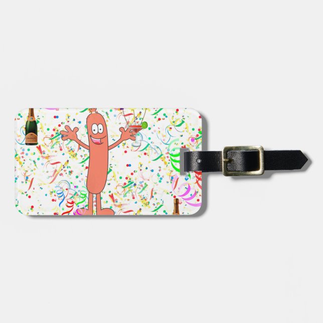 sausage party luggage tag (Front Horizontal)