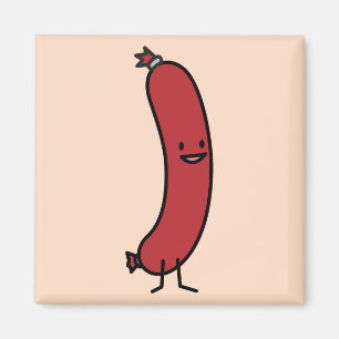 Sausage pork beef kielbasa meat wiener hot dog magnet
