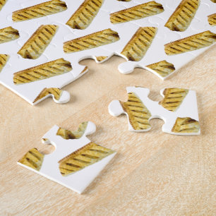 Sausage Roll Polka Dot Pattern Jigsaw Puzzle
