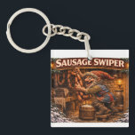 Sausage Swiper Yule Lad  Key Ring<br><div class="desc">Sausage Swiper Icelandic Yule Lad keychain</div>