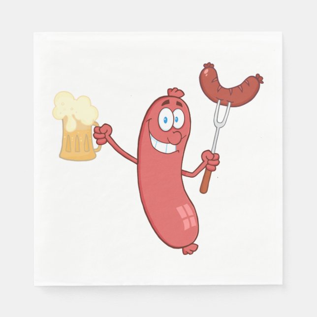 Sausages And Beer Napkin (Front)