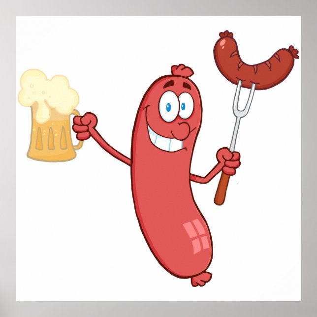 Sausages And Beer Poster (Front)