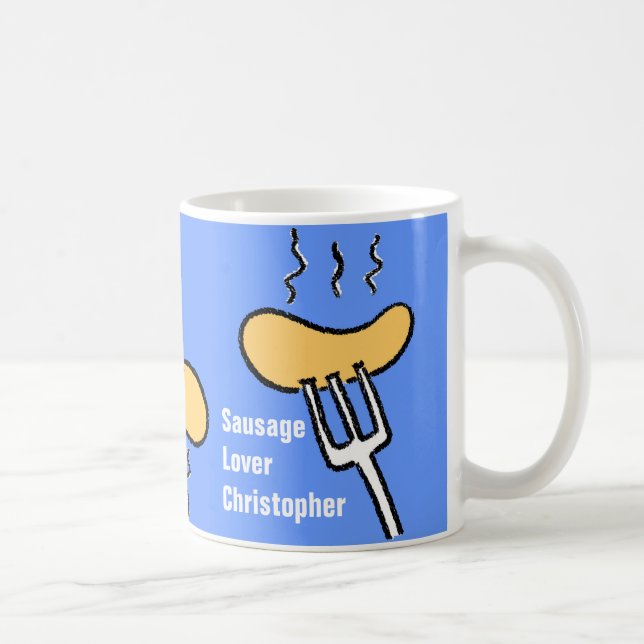 Sausages design mug. Personalise. Coffee Mug (Right)