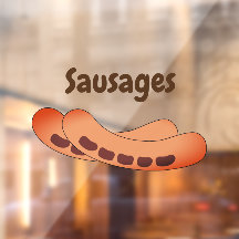 Sausages funny sign with customisable text