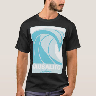 Sausalito Beach California Pacific Ocean CA Crashi T-Shirt