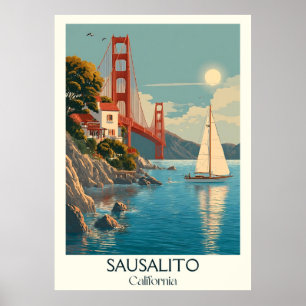 Sausalito California Art Print   Charming Bay