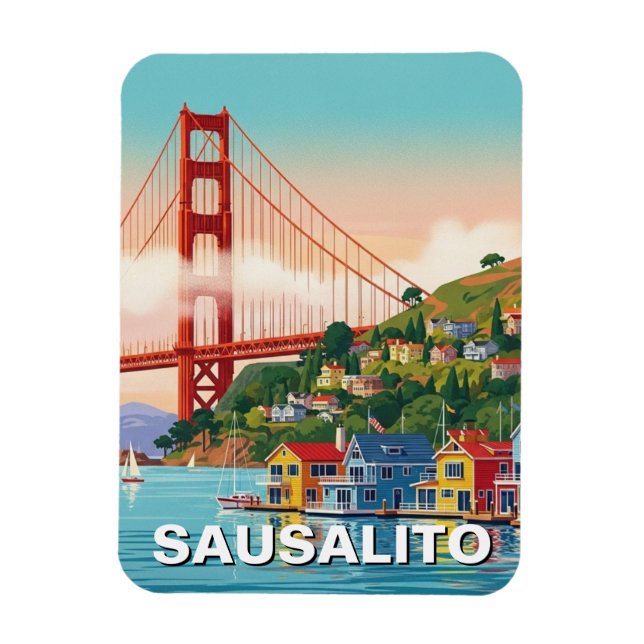 Sausalito California Magnet (Vertical)