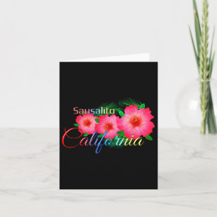 Sausalito California Tropical Flowers Family Vacat Card