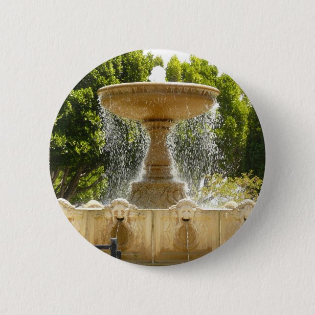 Sausalito Fountain California Travel Photography 6 Cm Round Badge (Front)