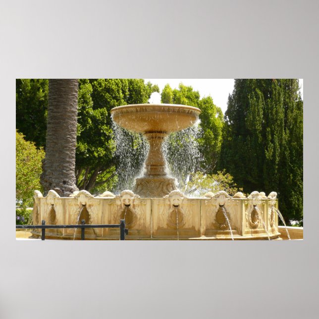 Sausalito Fountain California Travel Photography Poster (Front)