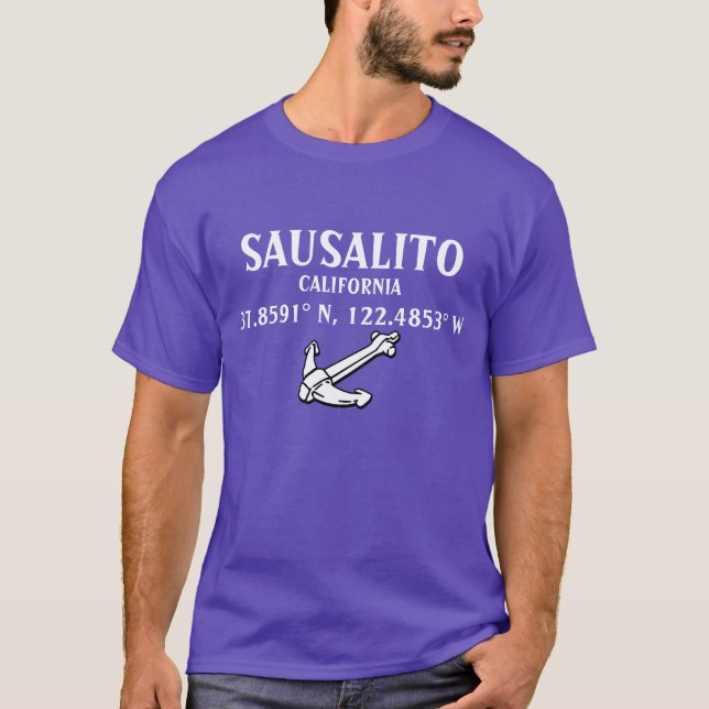 Sausalito Latitude & Longitude Shirt with Anchor (Front)
